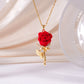 🌹 NU 50% KORTING! 💎 Elegante rode rozen hanger ketting – Delicaat ontwerp, hypoallergeen & perfect voor dagelijkse elegantie of als cadeau ✨