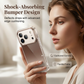 Glitter telefoonhoesje met camerabescherming en glanzende afwerking