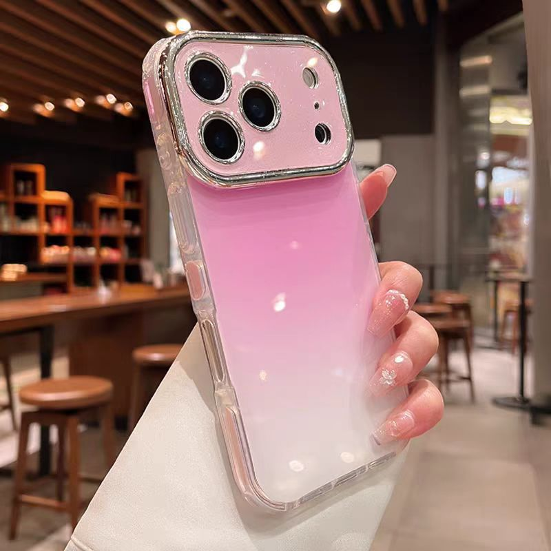 Glitter telefoonhoesje met camerabescherming en glanzende afwerking