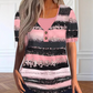 🔥Nep Tweedelig Gestreept Top – Henley, Casual ✨