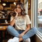 “Life is Good” T-shirt met madeliefjesprint