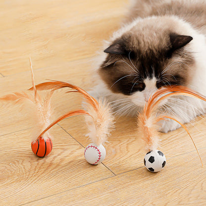 🐈Koop 1 krijg 1 gratis🐈Interactieve kat stuiterbal met veer