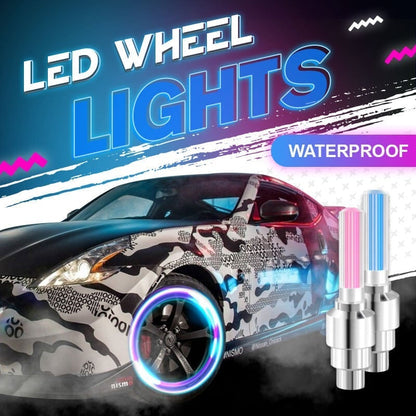 🚗 50% korting! Waterdichte LED wielverlichting – meerdere modi, snel te installeren, spatwaterbestendig. Opvallend & veilig in stad & regen! 🌈💨