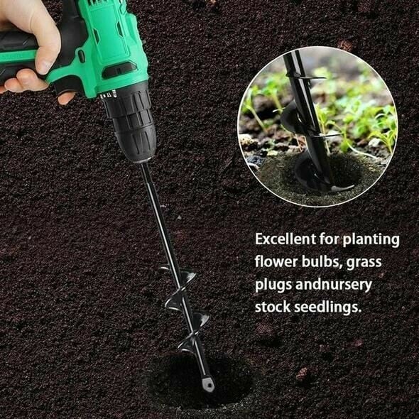 🌞Tuinboor Spiraalboor voor Boormachine – Snel en Moeiteloos Planten van Bloembollen en Zaailingen