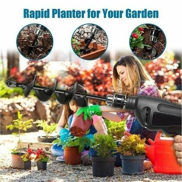 🌞Tuinboor Spiraalboor voor Boormachine – Snel en Moeiteloos Planten van Bloembollen en Zaailingen