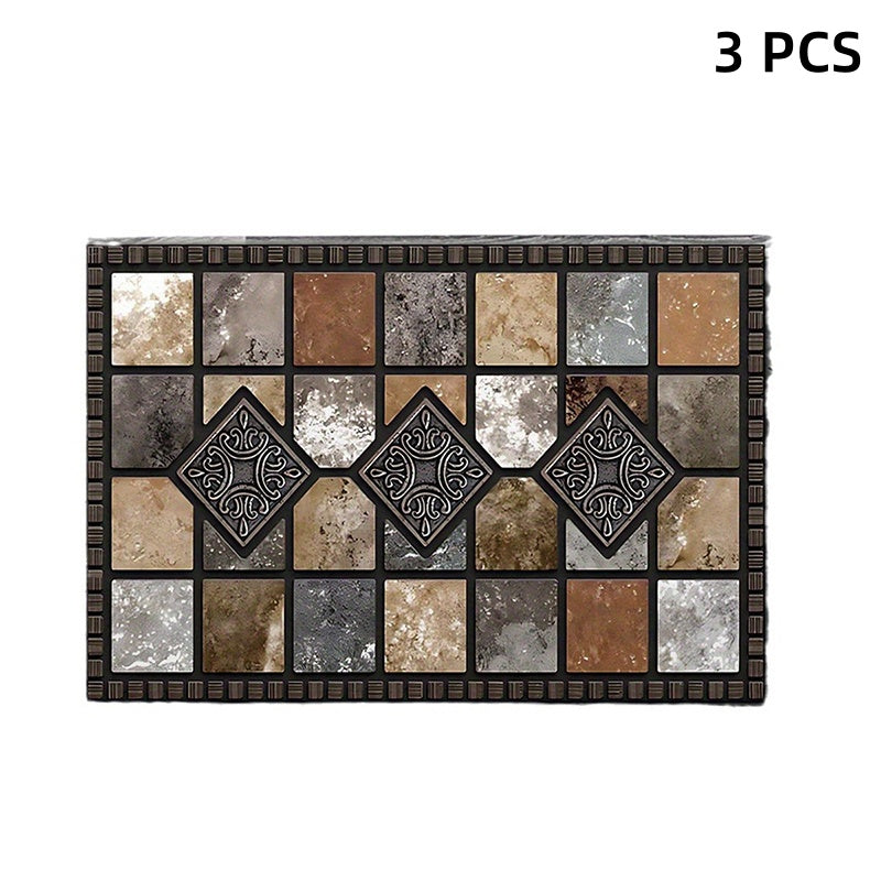 ⏳🔥TIJDELIJKE 50% KORTING! 🏡 Geometrisch steenpatroon deurmat – Stijlvol & duurzaam voor uw huis ✨