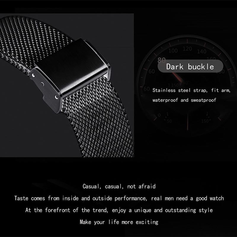 Minimalistische Waterdichte Quartzhorloge voor Heren