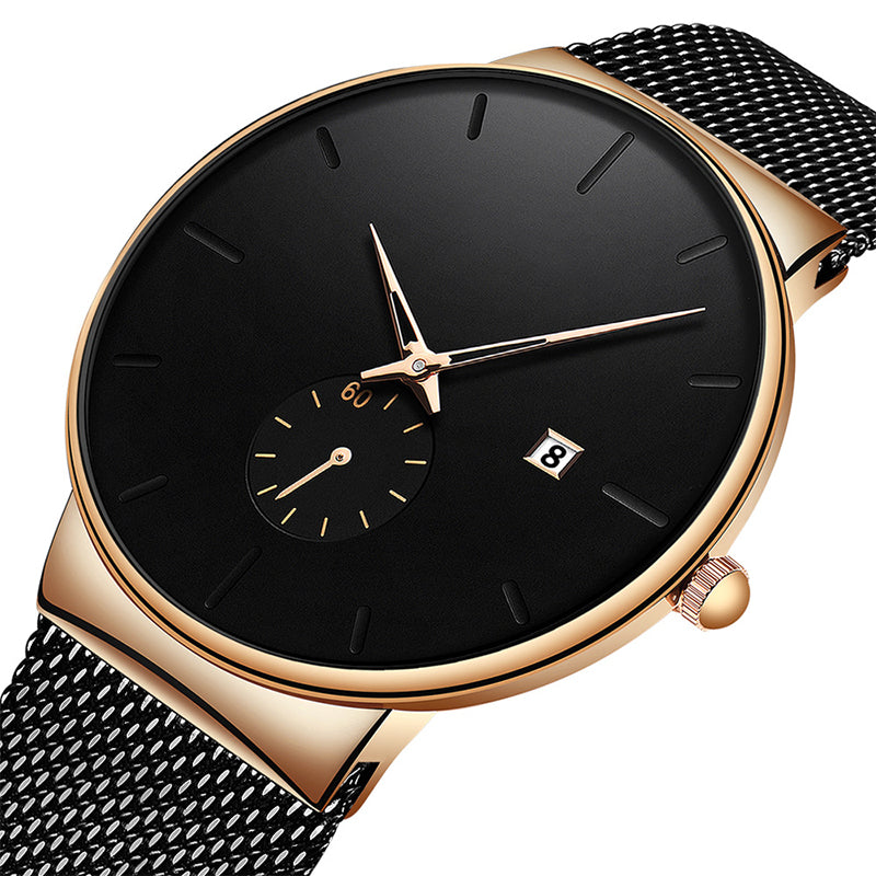 Minimalistische Waterdichte Quartzhorloge voor Heren
