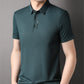 Heren slim fit T-shirt met korte mouwen en kraag