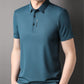 Heren slim fit T-shirt met korte mouwen en kraag