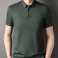 Heren slim fit T-shirt met korte mouwen en kraag
