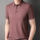Heren slim fit T-shirt met korte mouwen en kraag