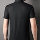 Heren slim fit T-shirt met korte mouwen en kraag