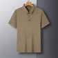 Heren slim fit T-shirt met korte mouwen en kraag
