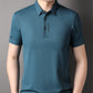 Heren slim fit T-shirt met korte mouwen en kraag
