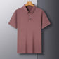 Heren slim fit T-shirt met korte mouwen en kraag