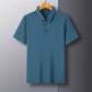 Heren slim fit T-shirt met korte mouwen en kraag