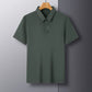 Heren slim fit T-shirt met korte mouwen en kraag