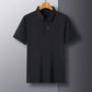 Heren slim fit T-shirt met korte mouwen en kraag