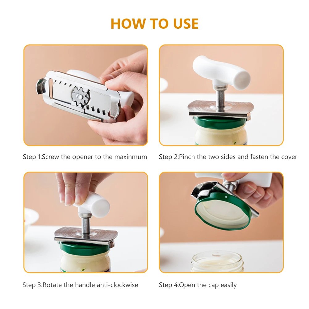 🔧Verstelbare Potopener in Roestvrij Staal – Ergonomisch Handvat – Perfect voor Zwakke Handen✨🫙