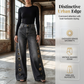 ✨TIJDELIJKE ACTIE👖Unieke wijde jeans met metalen oogjes | Exclusief ontwerp, geen dubbele stijl