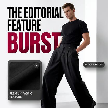 Heren klassieke pasvorm wijde pijp pantalon
