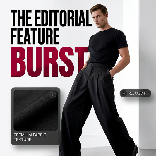 Heren klassieke pasvorm wijde pijp pantalon