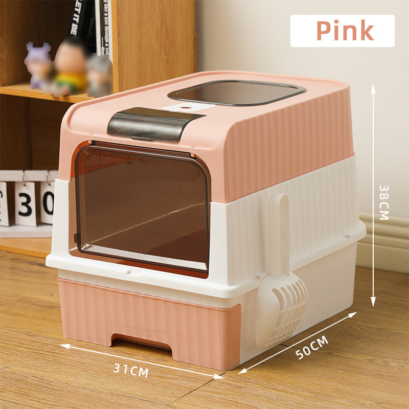 Opvouwbare lade-stijl kattenbak