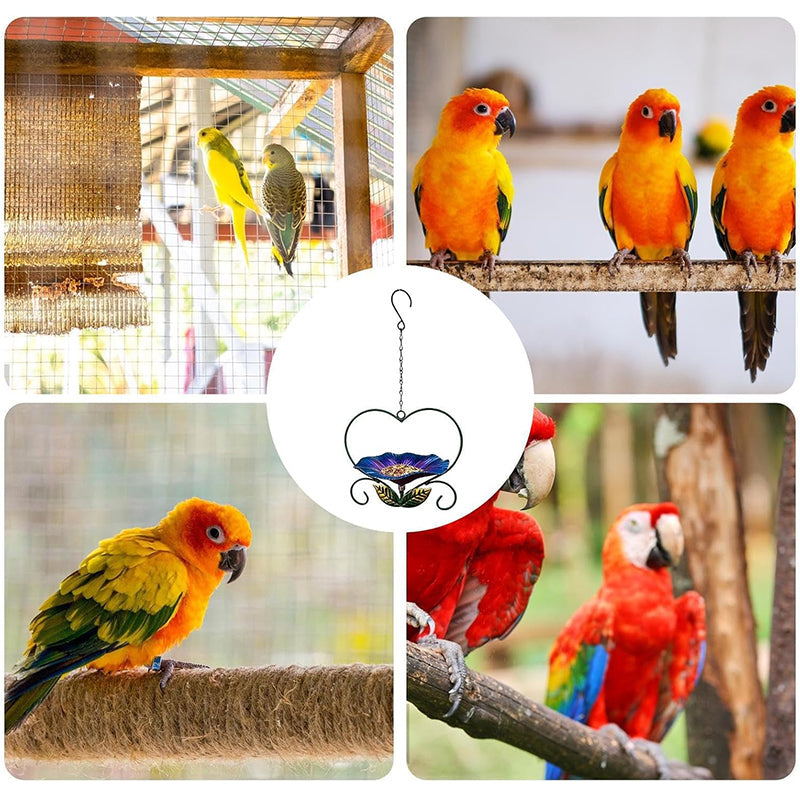 Buitenshuis hangende hartvormige vogelvoeder