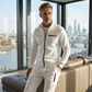 Casual Herenset met Bedrukte Jas met Rits en Broek