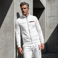 Casual Herenset met Bedrukte Jas met Rits en Broek