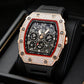⌚ Beperkte oplage – 56% korting✨ Luxe herenhorloge in tonneauvorm met strass-versiering
