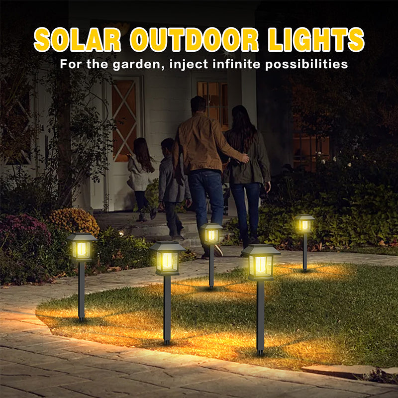 Buiten waterdichte solar tuinpadlamp - 2 stuks per set