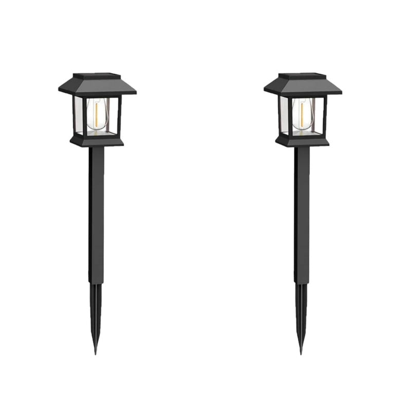 Buiten waterdichte solar tuinpadlamp - 2 stuks per set