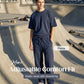 👖Herenbroek met elastische tailleband en trekkoord, recht model
