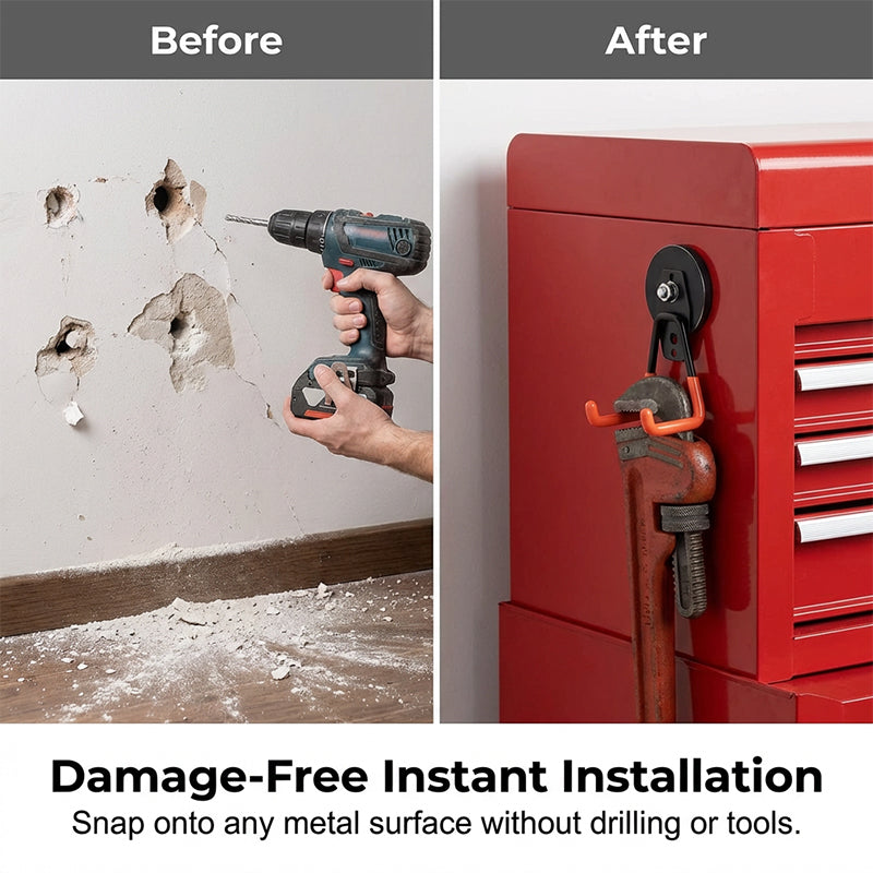 🧲 Krachtige Dubbele Magnetische Haak – Sterke Grip & Krasbestendige Coating ✨