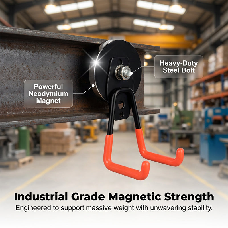 🧲 Krachtige Dubbele Magnetische Haak – Sterke Grip & Krasbestendige Coating ✨