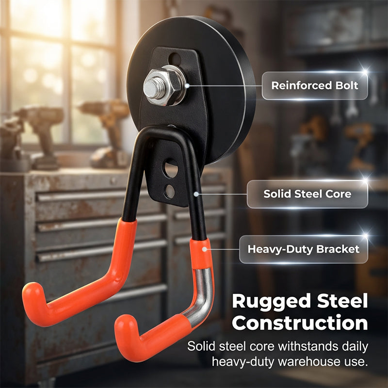 🧲 Krachtige Dubbele Magnetische Haak – Sterke Grip & Krasbestendige Coating ✨