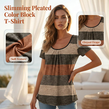 Dames Geplooid T-shirt in Grote Maten