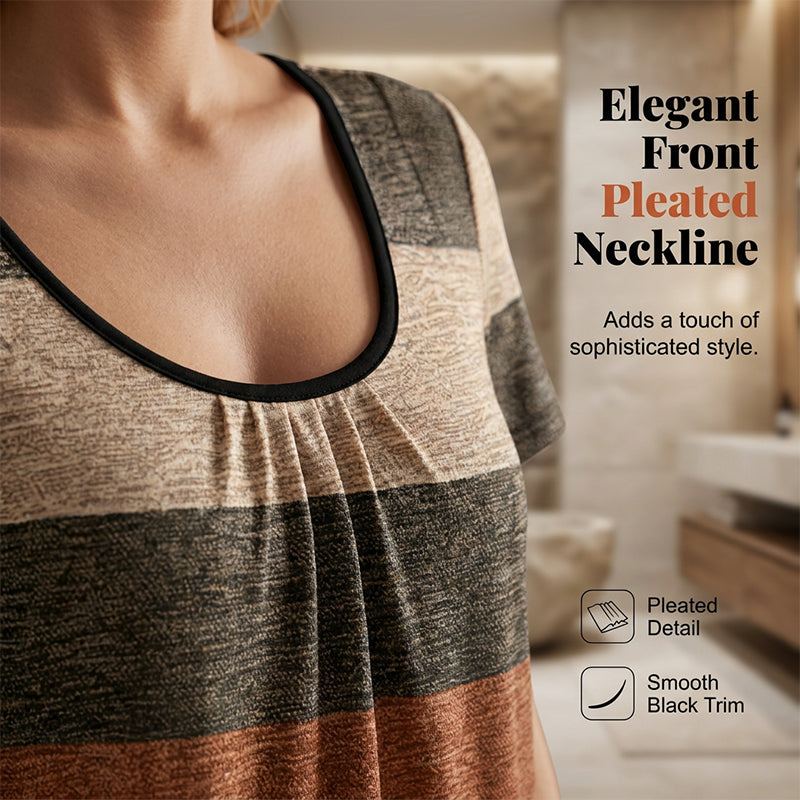 Dames Geplooid T-shirt in Grote Maten
