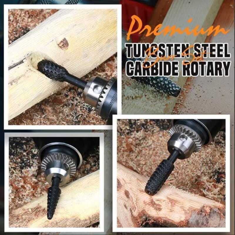 🔧 NU 50% KORTING!✨ 5-delige set roterende staalvijlen – Duurzaam, verschillende vormen & effectief ontbramen 🛠️