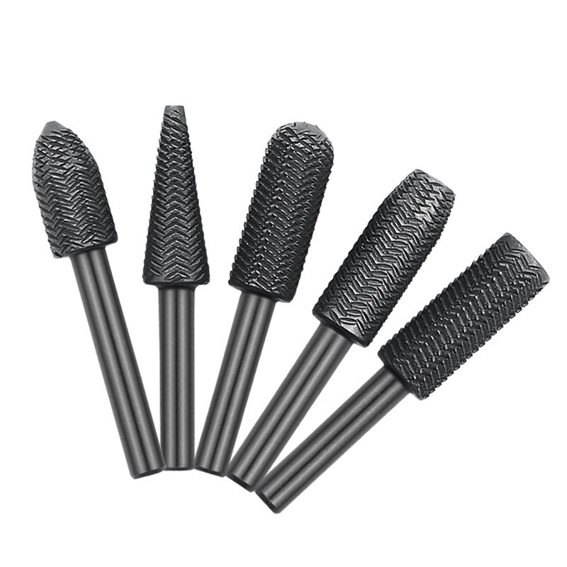 🔧 NU 50% KORTING!✨ 5-delige set roterende staalvijlen – Duurzaam, verschillende vormen & effectief ontbramen 🛠️