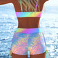 ⏰Damesbikiniset – topje met strikjes & boyshorts, diverse ontwerpen🩱Voor op het strand & bij het zwemba