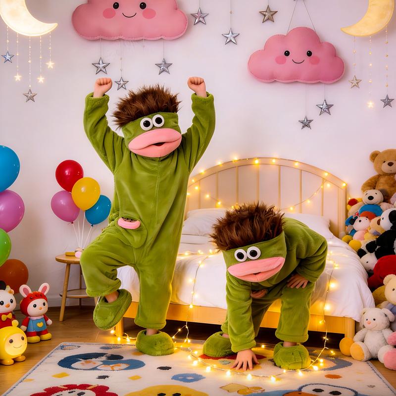🐟 Elegantie heeft geen woorden nodig – Knusse Koraalvlies Pyjama met Figuren 🧸 | Onesie | S-2XL