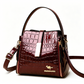 👜TIJDELIJKE AANBIEDING: 50% KORTING!✨Glanzende krokodilprint dames handtas – Gestructureerd, gouden hardware, ruim & chique💼