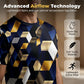 Heren 3D geometrische print ronde hals shirt
