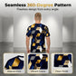 Heren 3D geometrische print ronde hals shirt