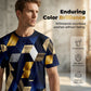 Heren 3D geometrische print ronde hals shirt