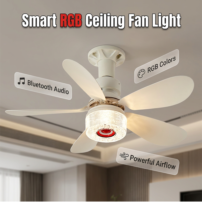 🎁2026 Nieuw binnen 50% KORTING💥3-in-1 plafondventilator met verlichting en Bluetooth-luidspreker