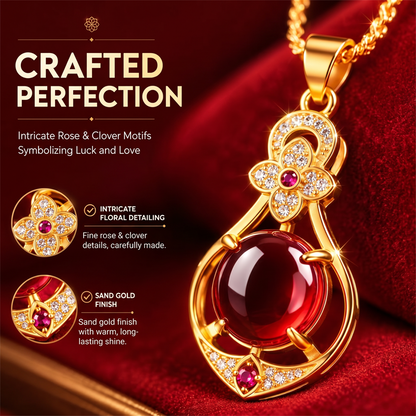 🔥 2026 Hot Sale 50% KORTING！！ 🎁 Elegante vierbladige klaver traanvormige halsketting 14K goudkleurig, een symbool van geluk, 💎💖